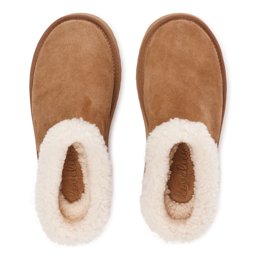 Lovelies Studio - High Mules with Curly Shearling Details
Step into warmth and effortless style with Lovelies’ shearling mules — beautifully crafted to offer ultimate comfort and a timeless look. Made from soft, curly natural shearling and finished with durable, flexible soles, these mules keep your feet cosy and supported all year round.
When you first slip them on, they may feel slightly snug across the toes and instep. Don’t worry — the natural shearling will quickly soften and adapt to your feet