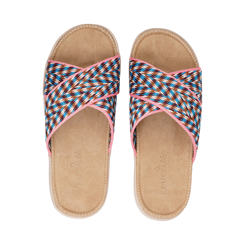 Step into sunshine with Calaton, a beautiful summer sandal designed for both style and all-day comfort. Featuring a durable two-layer rubber sole and a soft innersole covered in suede.
The soft cotton straps, woven with a beautiful and stylish pattern, wrap gently around your feet for a secure yet airy fit. Lightweight, breathable, and effortlessly chic, Calaton is your go-to sandal for warm days and relaxed evenings.
Whether paired with a flowing dress or casual denim, Calaton completes your summer