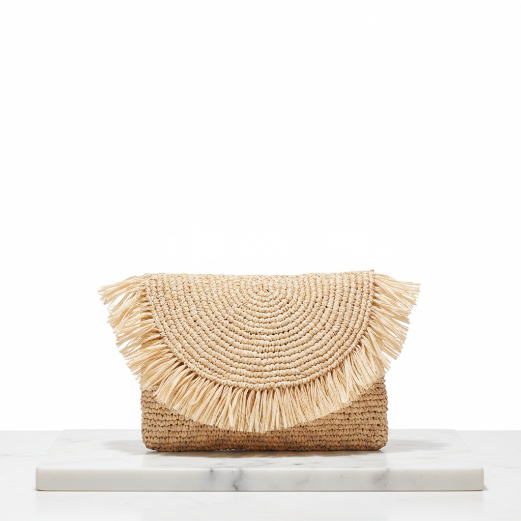 Cansano – a charming little clutch crafted from luxurious raffia.
Made from natural palm leaves, raffia is loved for its light feel and easy, eco-friendly appeal. Handwoven with care, this bag blends a relaxed vibe with a touch of elegance - perfect for both everyday moments and special occasions.