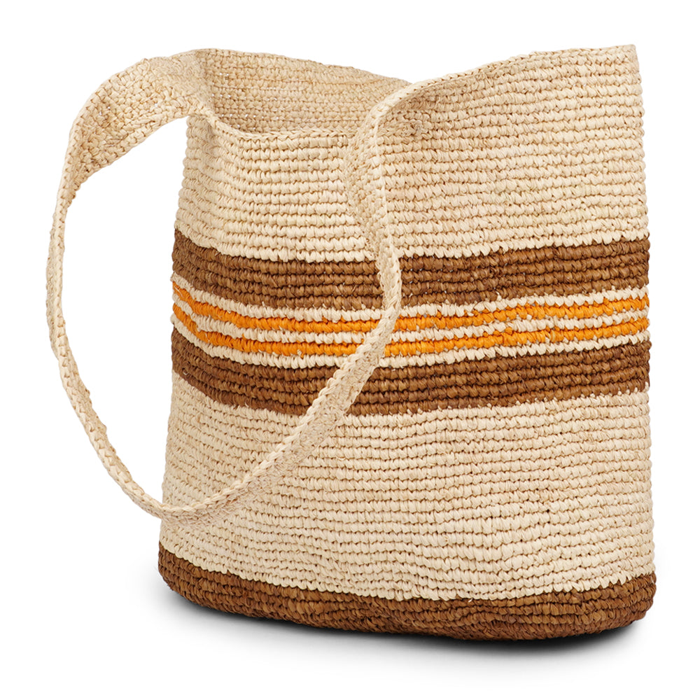 Lovelies Studio - Cavallo, the charming Casual Shoulder tote bag fashioned from luxurious raffia sourced from Madagascar. Tailored for your everyday adventures, this tote boasts a spacious main compartment to accommodate all your necessities while you're on the move.