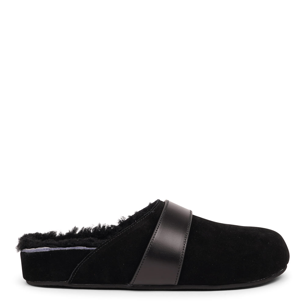 Lovelies Studio - Denmark - Suede mules with curly shearling lining. Lovelies shearling mules will bring softness and warmth to your feet. The combination of soft curly shearling and the durable cork and rubber sole <meta charset="utf-8"><span data-mce-fragment="1">guarantees the utmost comfort to the wearer.