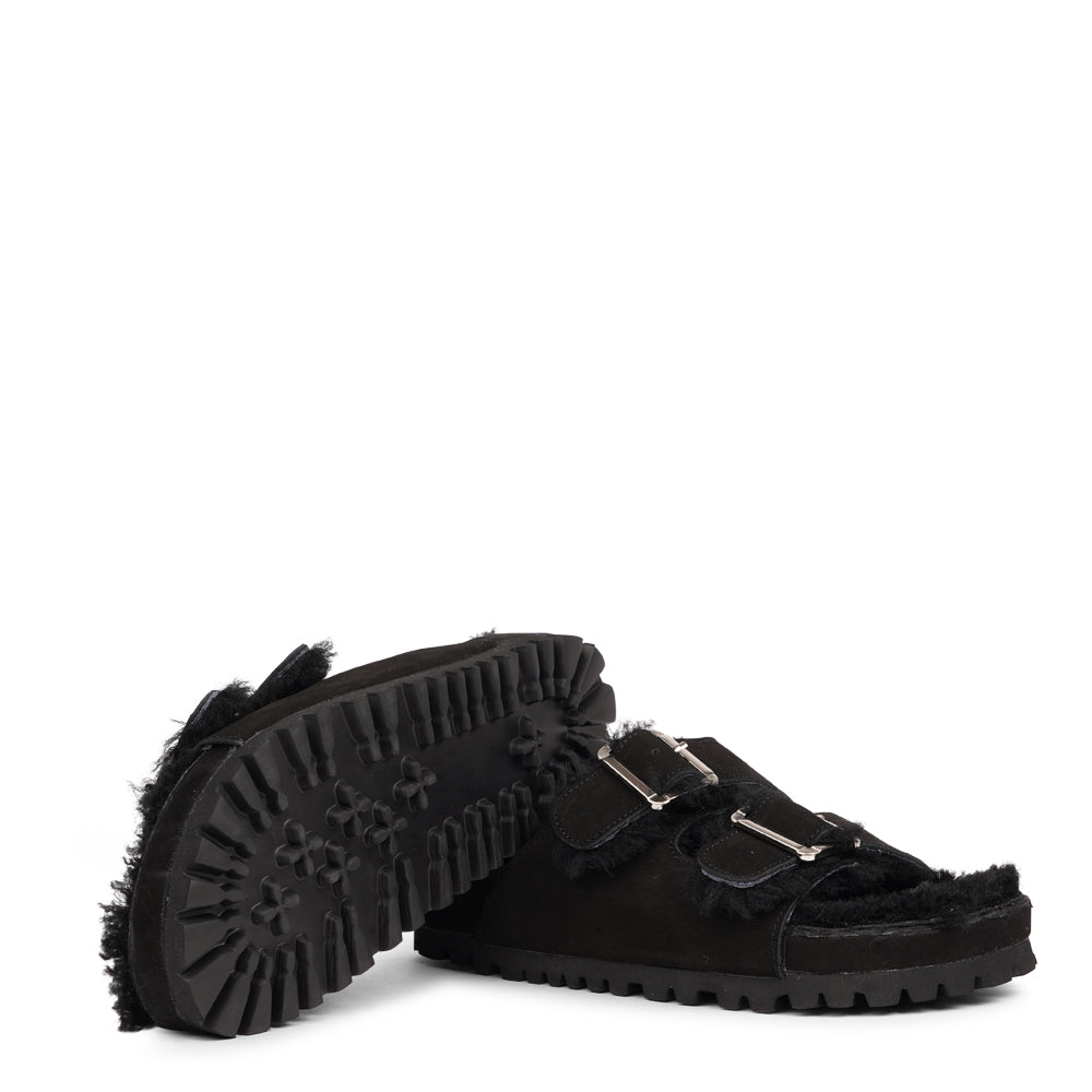 Warm shearling sandals - Lovelies shearling sandals will bring softness and warmth to your feet. The combination of soft shearling and the durable rubber sole <meta charset="utf-8"><span data-mce-fragment="1">guarantees the utmost comfort to the wearer.