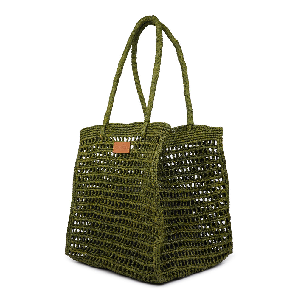 Diavoli - Crochet raffia basket with shoulder handle