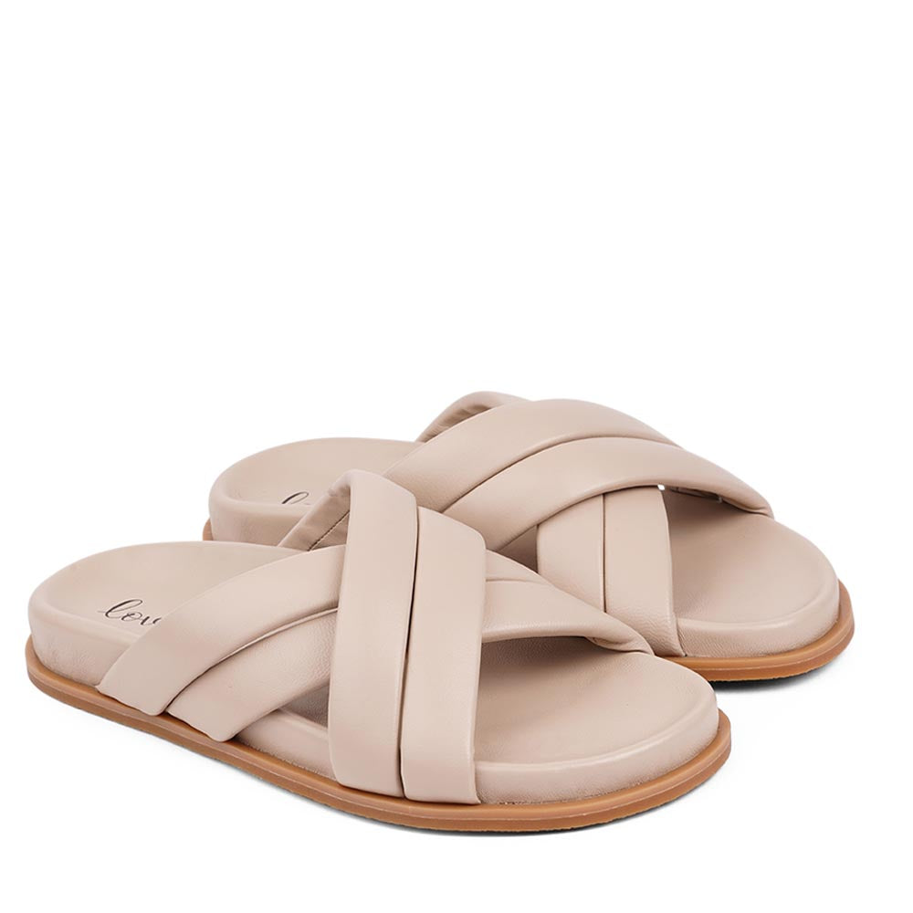 Lovelies Studio - Danish Brand - These exquisite sandals feature four puffy leather straps that provide the perfect fit, ensuring that your feet feel supported and secure with every step.