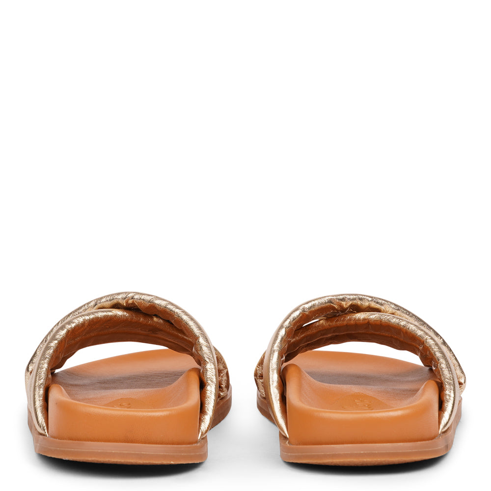Lovelies Studio - Denmark - These exquisite sandals feature four puffy leather straps that provide the perfect fit, ensuring that your feet feel supported and secure with every step. The soft midsole, also covered in supple nappa leather, offers an extra layer of cushioning for unparalleled comfort throughout the day.