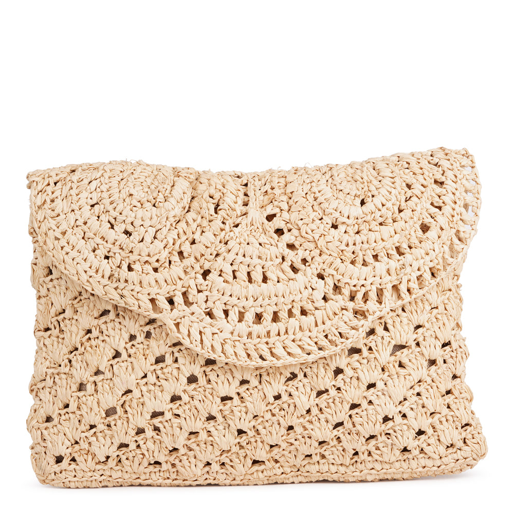 Gerani - Crochet raffia clutch