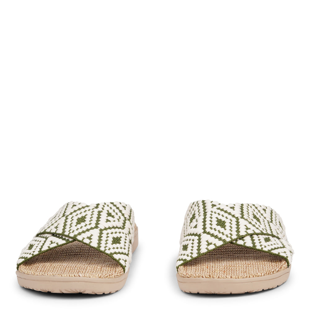 Lovelies - The Gili sandal, a tribute to the serene Indonesian island that inspired its name. A sandal imbued with the essence of natural elegance, perfect for the summer season.
Slip into the Gili sandal and treat your feet to double-layered rubber soles that cushion every step with comfort. Its mid-sole featuring natural jute adds a dash of earthy elegance.
Get ready to rock the beach with wide cotton straps boasting intricate patterns and vibrant hues, blending fashion and function seamlessly.