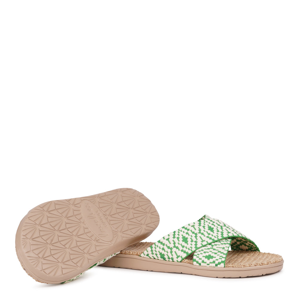 Lovelies Studio - The Gili sandal, a tribute to the serene Indonesian island that inspired its name. A sandal imbued with the essence of natural elegance, perfect for the summer season.
Slip into the Gili sandal and treat your feet to double-layered rubber soles that cushion every step with comfort. Its mid-sole featuring natural jute adds a dash of earthy elegance.