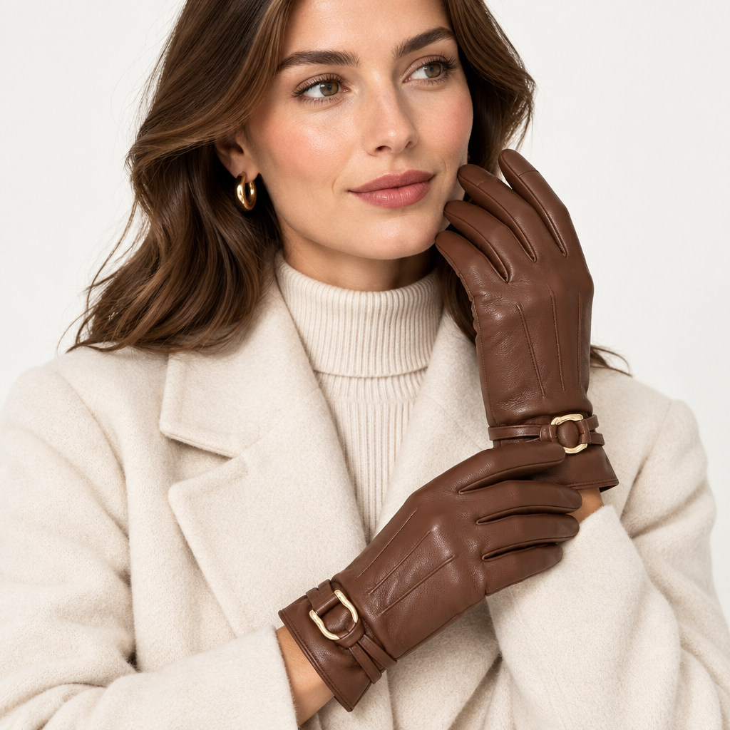 Gugno - Leather Gloves with D-Ring Detail