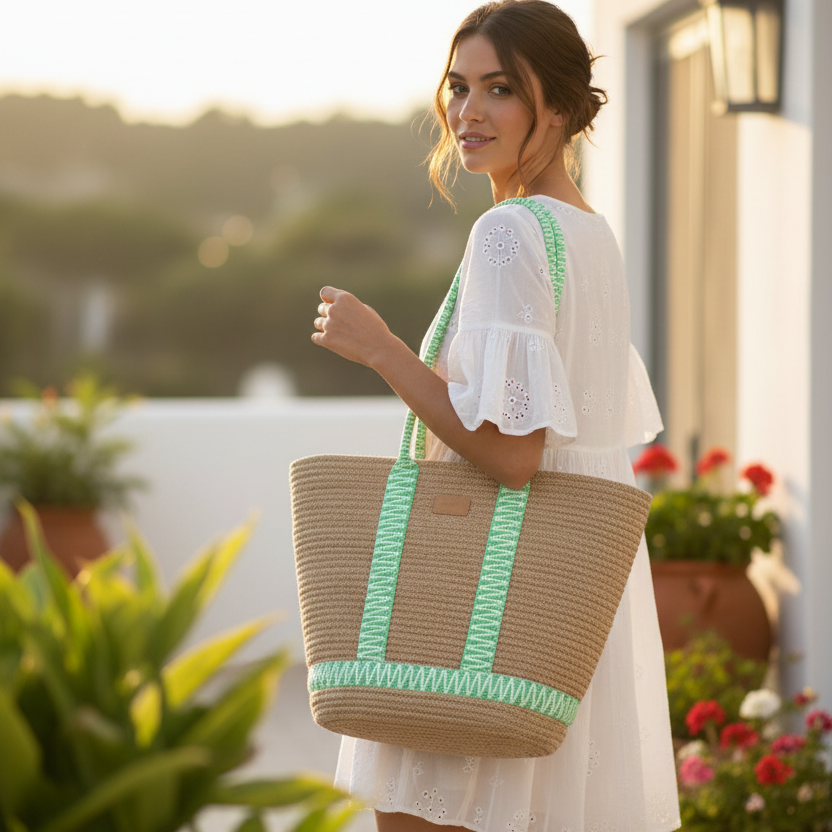 Harmal Sac de Plage - Woven rope bag