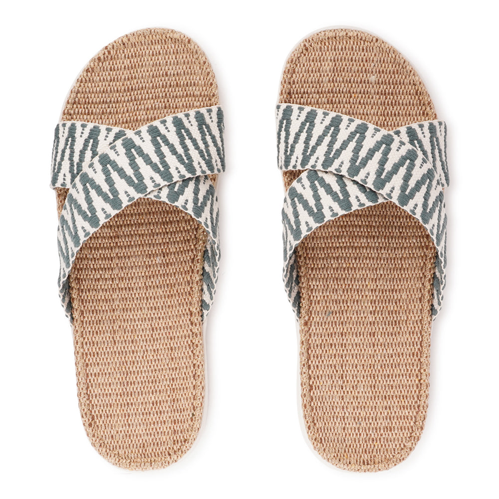 Lovelies Studio - The casual Harmal sandal, a tribute to the breathtaking beach in North Goa that inspires its name.
Step into comfort and style with its unique design, featuring double-layered soft and durable rubber soles. The mid-sole, adorned with natural jute, adds a touch of eco-friendly elegance. Embrace both fashion and comfort as you stroll, thanks to the wide cotton straps intricately woven with captivating patterns, available in a spectrum of colors.