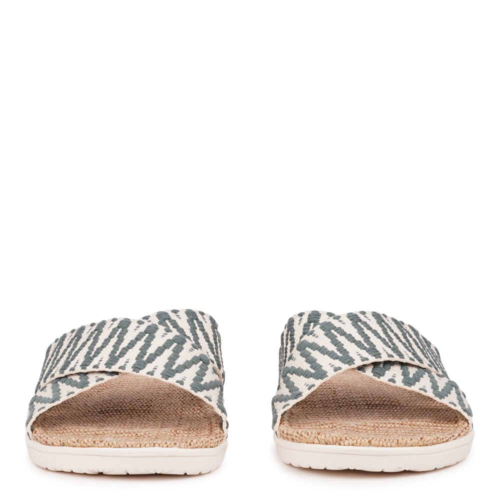 Lovelies Studio - The casual Harmal sandal, a tribute to the breathtaking beach in North Goa that inspires its name.
Step into comfort and style with its unique design, featuring double-layered soft and durable rubber soles. The mid-sole, adorned with natural jute, adds a touch of eco-friendly elegance. Embrace both fashion and comfort as you stroll, thanks to the wide cotton straps intricately woven with captivating patterns, available in a spectrum of colors.