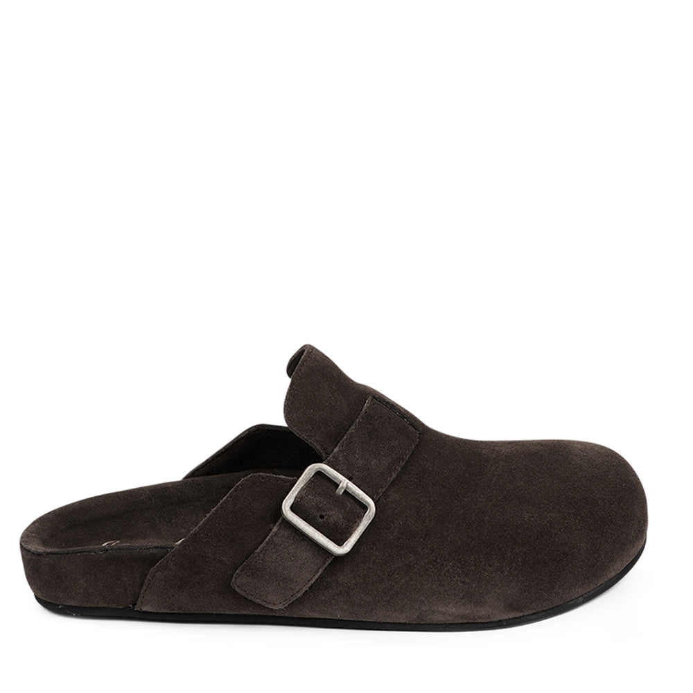 Elevate your footwear game with our exquisite Kamakura Suede Mules.  These lovelies are designed to cocoon your feet in a world of softness and warmth. Crafted from sumptuous suede and equipped with a durable rubber sole, these mules ensure the utmost comfort with every step you take.