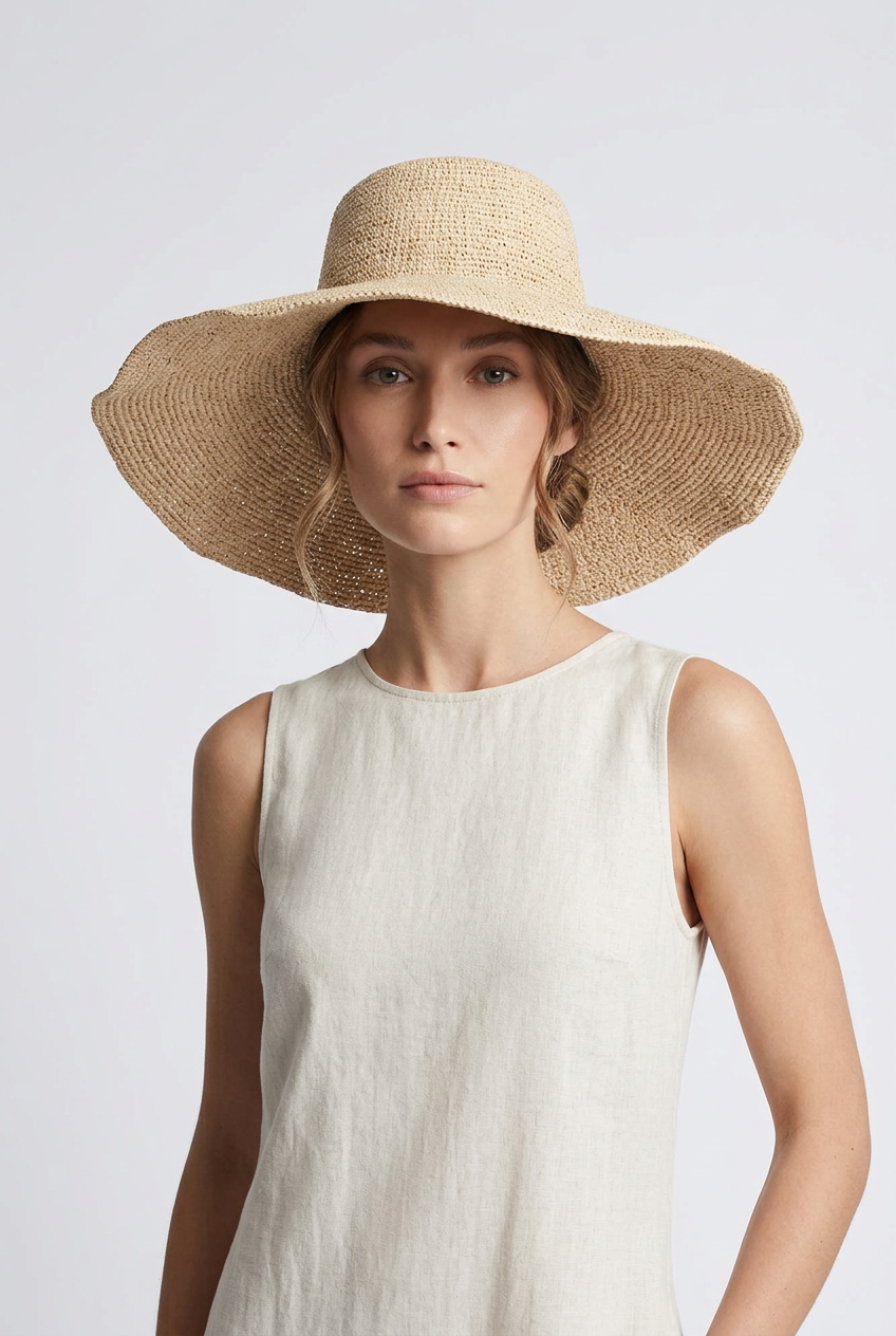 La Croe - large raffia hat