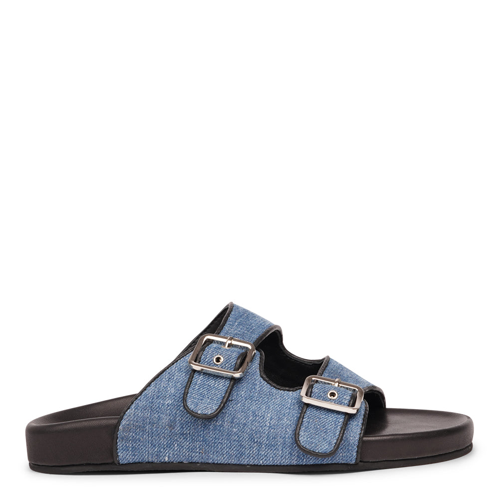 Lovelies Studio - Handmade summer sandals. These soft leather and denim leather sandals come with 2 adjustable straps and a full leather covered midsole for the best fit and comfort