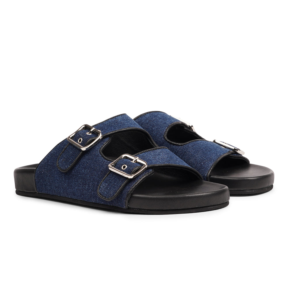 Lovelies Studio - Handmade summer sandals. These soft leather and denim leather sandals come with 2 adjustable straps and a full leather covered midsole for the best fit and comfort