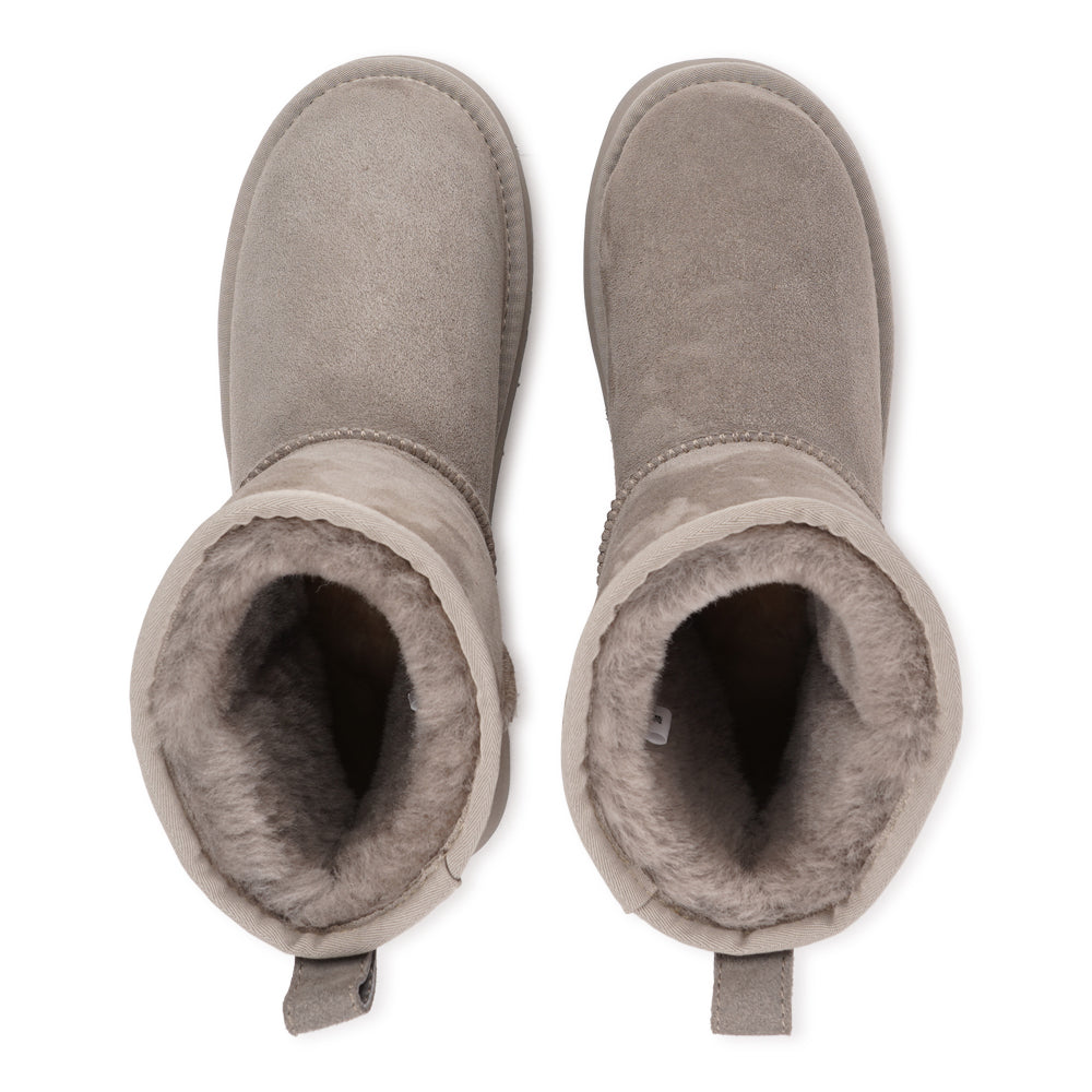 Designed for your ultimate comfort, these luxurious shearling boots are the perfect winter companions. Featuring soft, durable rubber soles, they ensure you can step through the colder months with confidence, keeping your feet well-protected from the elements. 
But Laveno offers more than just practicality—these boots blend warmth and style seamlessly, making them as fashionable as they are functional.