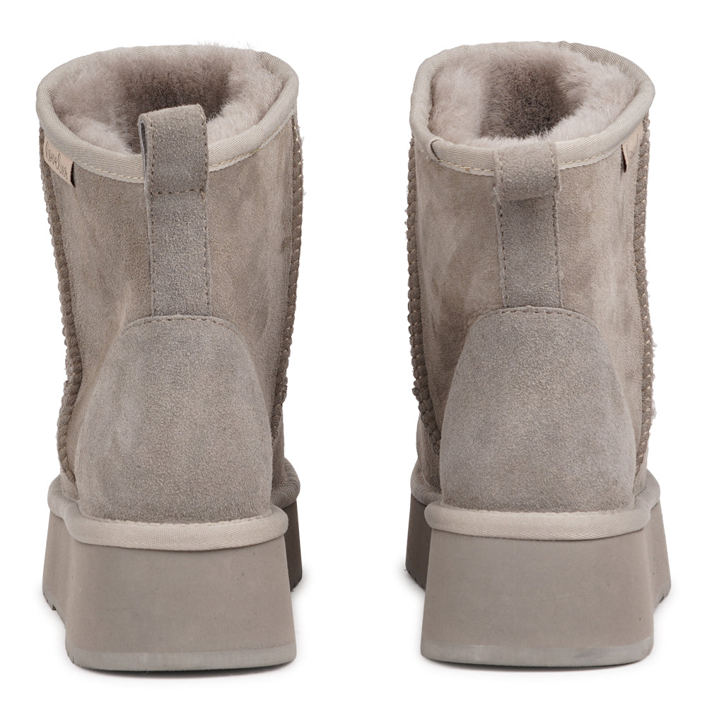 Designed for your ultimate comfort, these luxurious shearling boots are the perfect winter companions. Featuring soft, durable rubber soles, they ensure you can step through the colder months with confidence, keeping your feet well-protected from the elements. 
But Laveno offers more than just practicality—these boots blend warmth and style seamlessly, making them as fashionable as they are functional.