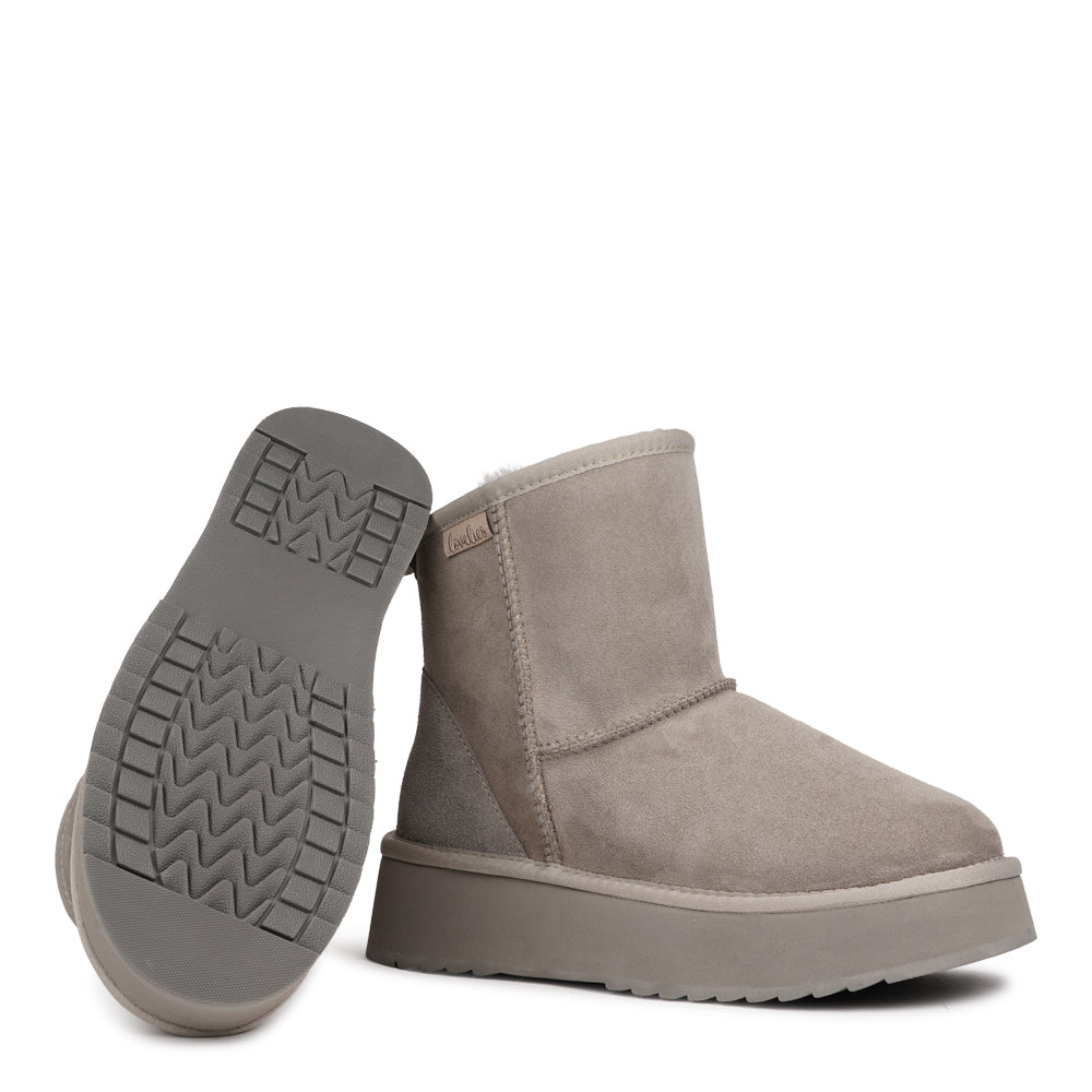 Designed for your ultimate comfort, these luxurious shearling boots are the perfect winter companions. Featuring soft, durable rubber soles, they ensure you can step through the colder months with confidence, keeping your feet well-protected from the elements. 
But Laveno offers more than just practicality—these boots blend warmth and style seamlessly, making them as fashionable as they are functional.