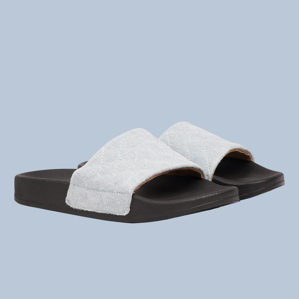 La Boca – Quilted Denim Slides