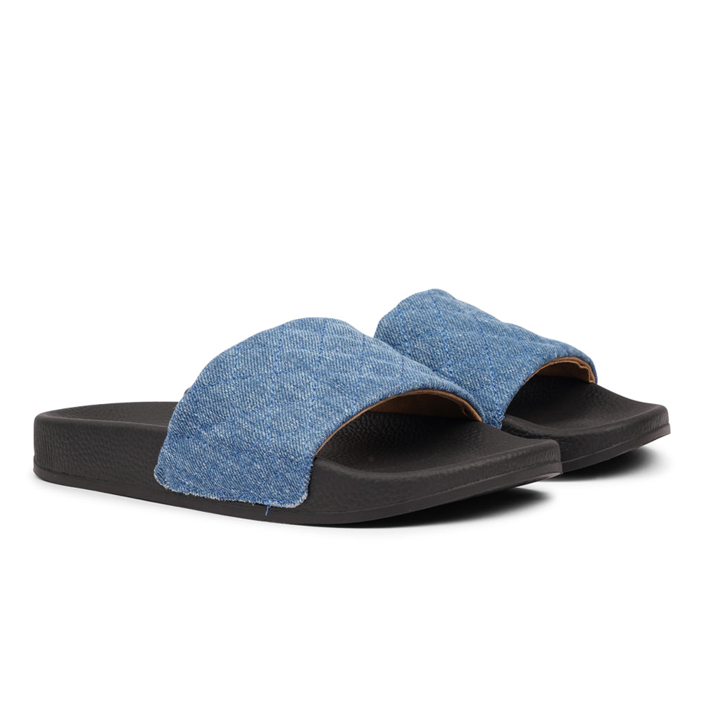 La Boca – Quilted Denim Slides