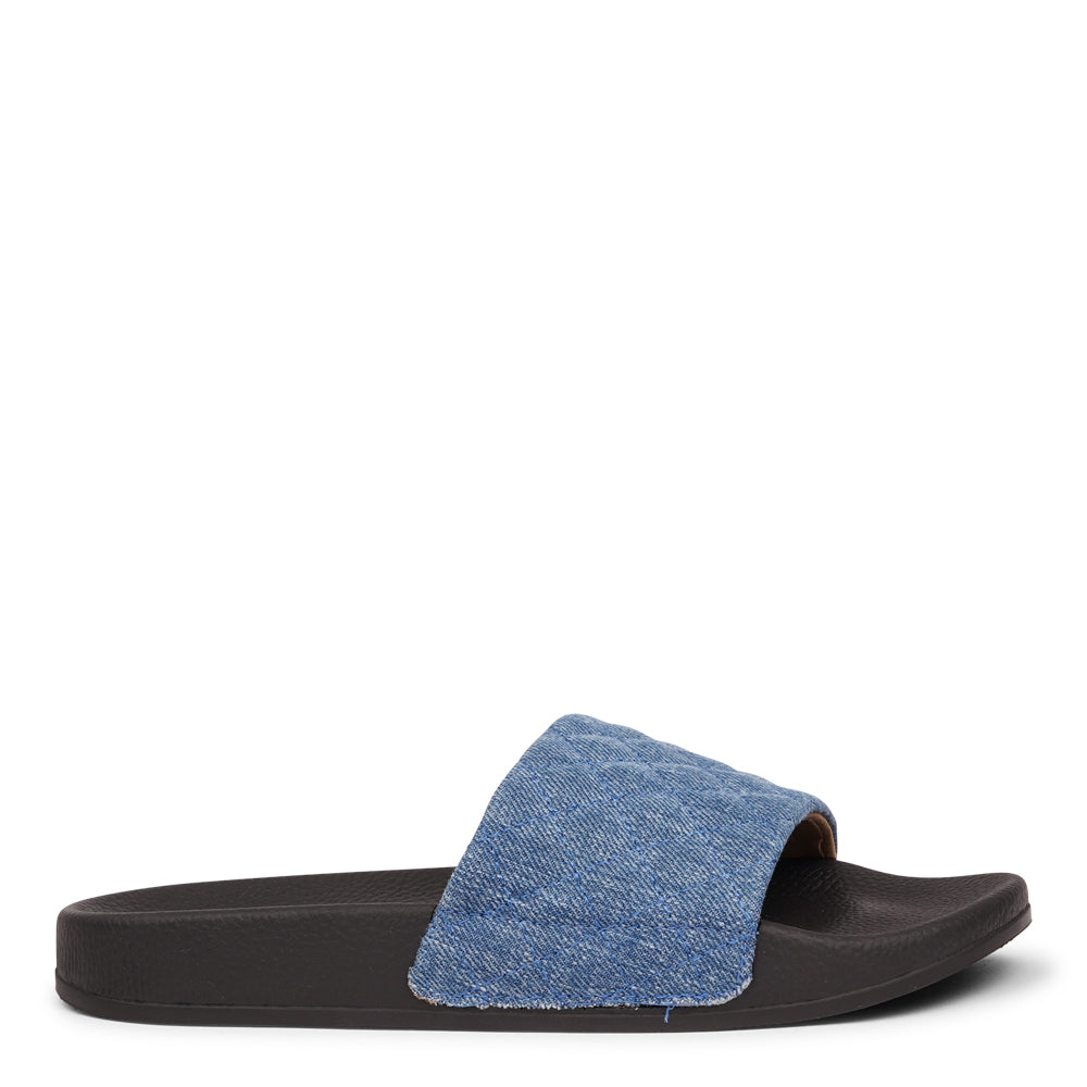 La Boca – Quilted Denim Slides