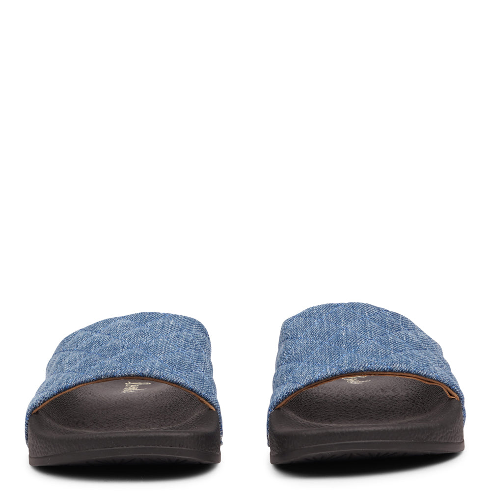 La Boca – Quilted Denim Slides
