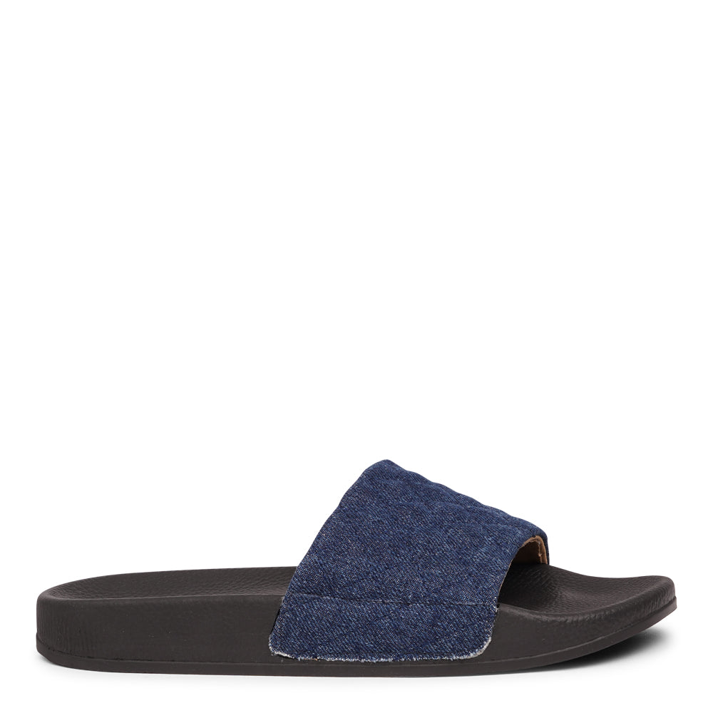 La Boca – Quilted Denim Slides