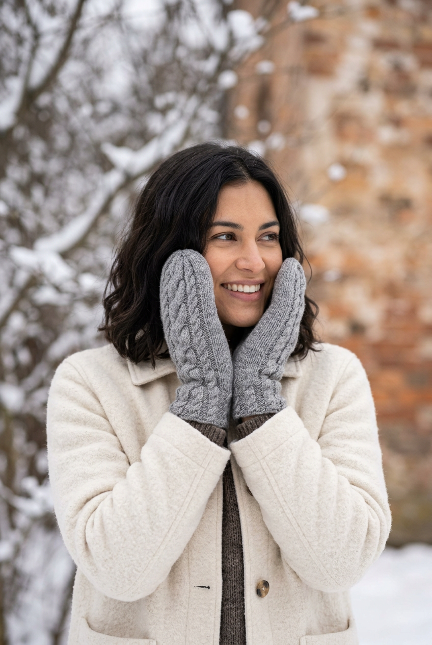 Lema - Cable Knitted Mittens