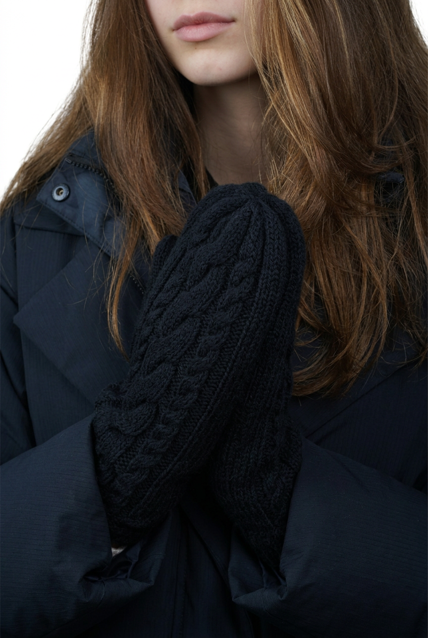 Lema - Cable Knitted Mittens
