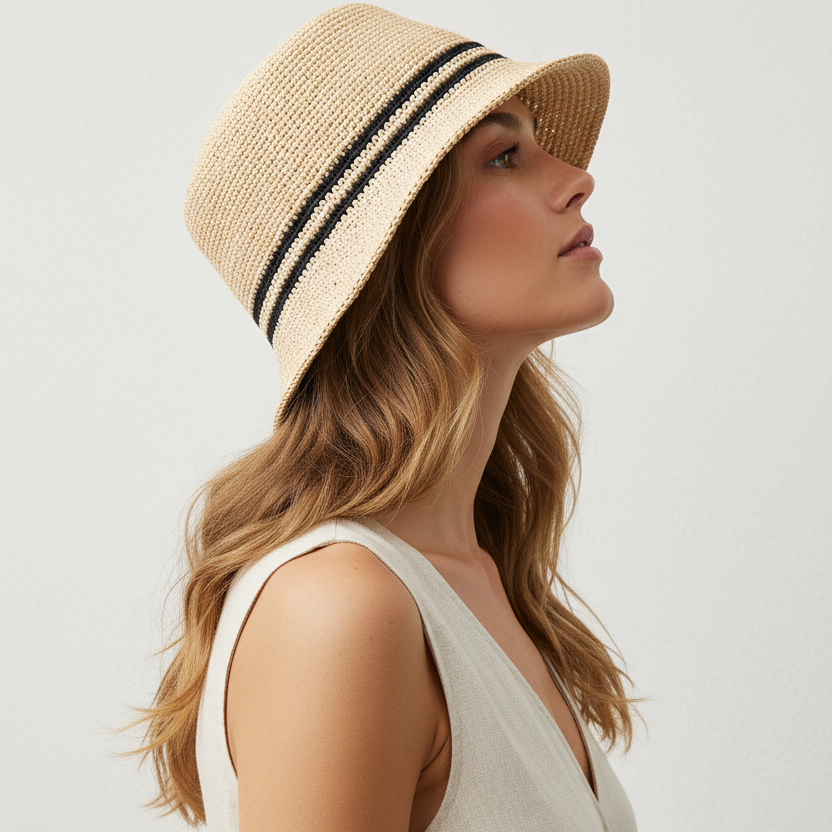 Marconi- Raffia bucket hat