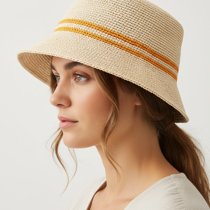 Marconi- Raffia bucket hat