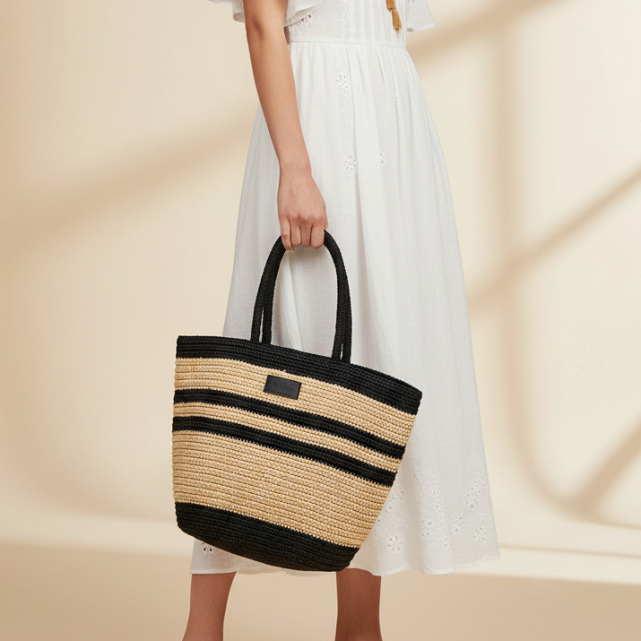 Marini Large Raffia Bag