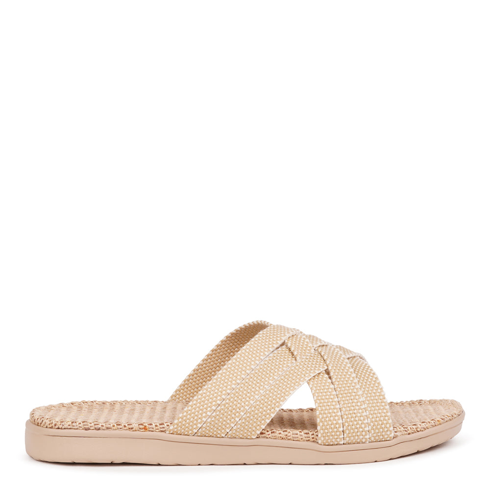 Lovelies - Inspired by the serene beauty of Sri Lanka’s Matara beach, the Matara Sandal captures the essence of laid-back luxury. Designed with comfort and style in mind, this sandal is your go-to companion for warm, sun-filled days.
Crafted from soft, durable materials, the Matara features a shock-absorbing rubber insole and a natural jute footbed, offering breathable wear and a light, cushioned step. The extra-fine woven cotton straps add a delicate and refined touch, blending texture with comfort