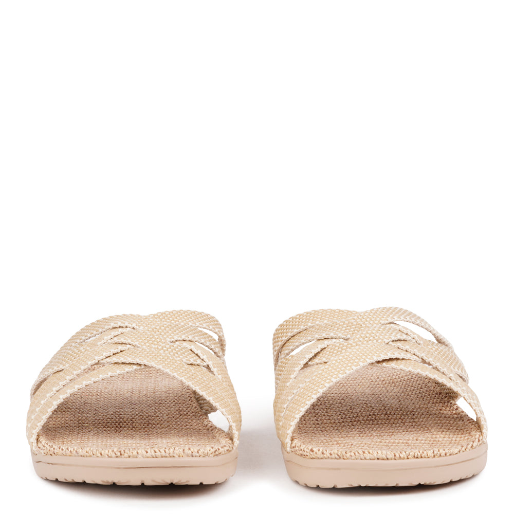 Lovelies - Inspired by the serene beauty of Sri Lanka’s Matara beach, the Matara Sandal captures the essence of laid-back luxury. Designed with comfort and style in mind, this sandal is your go-to companion for warm, sun-filled days.
Crafted from soft, durable materials, the Matara features a shock-absorbing rubber insole and a natural jute footbed, offering breathable wear and a light, cushioned step. The extra-fine woven cotton straps add a delicate and refined touch, blending texture with comfort