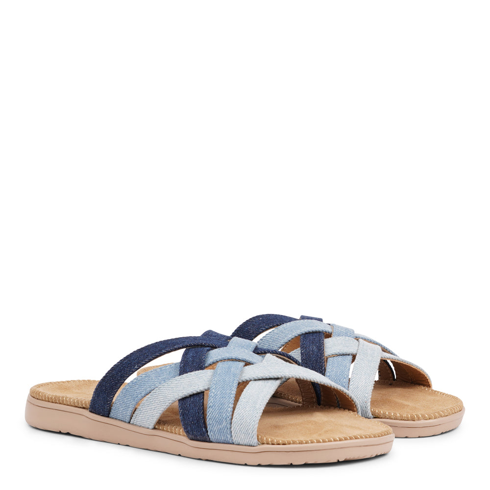 Matara - Denim sandal w/ suede sole