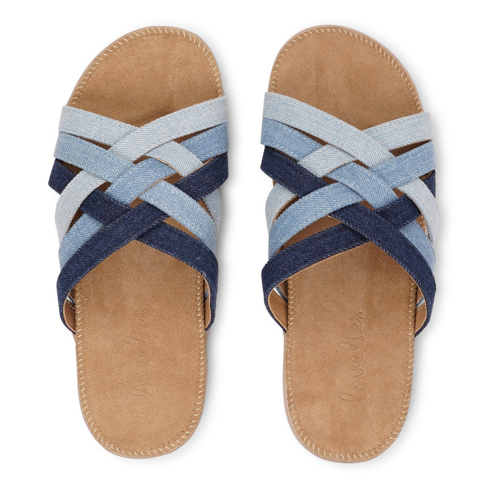 Matara - Denim sandal w/ suede sole