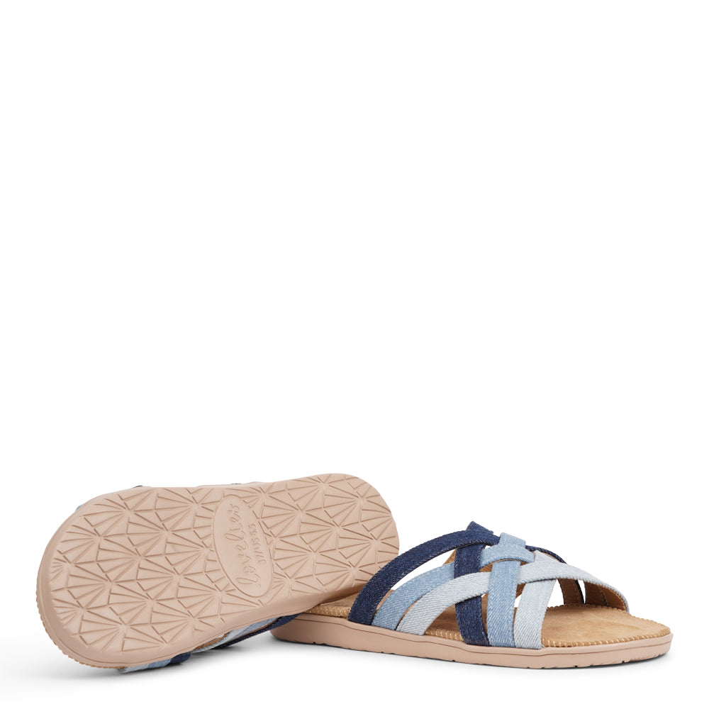 Matara - Denim sandal w/ suede sole