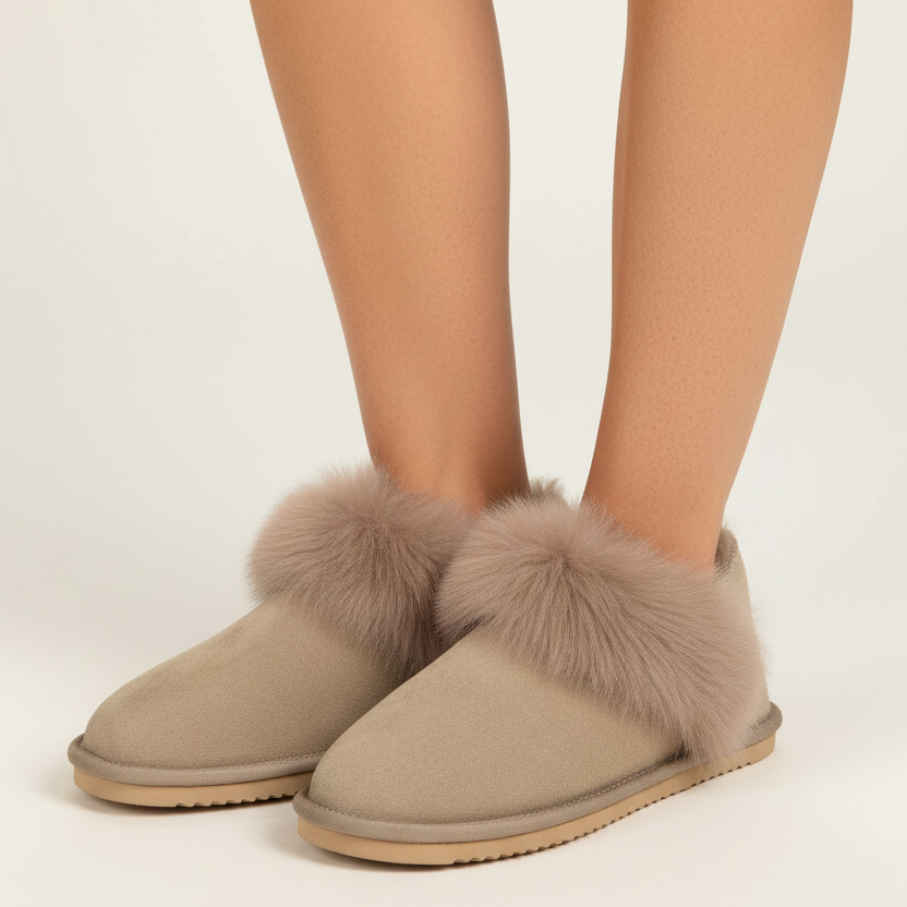 Molde - Shearling Slippers with heel cap