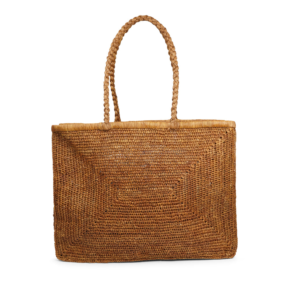 Morselli -  Woven raffia tote bag