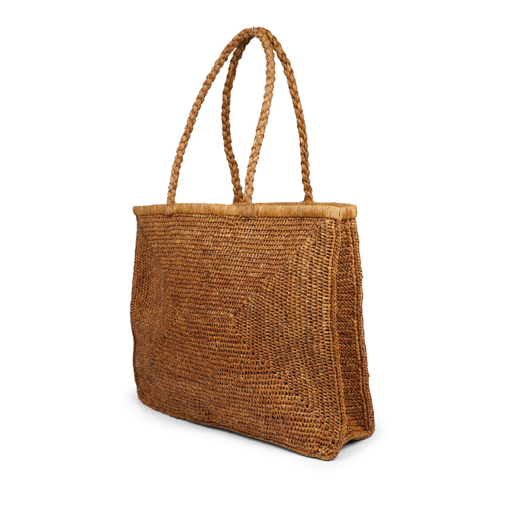 Morselli -  Woven raffia tote bag