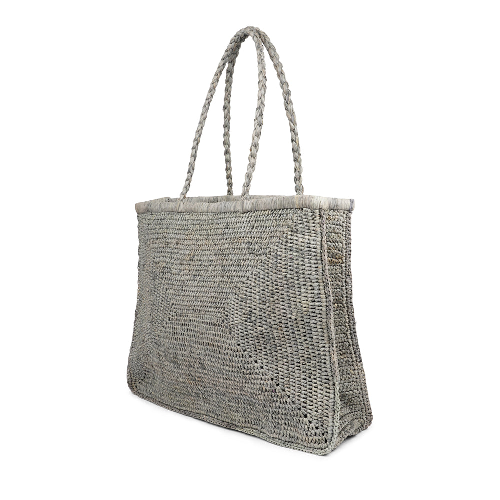 Morselli -  Woven raffia tote bag