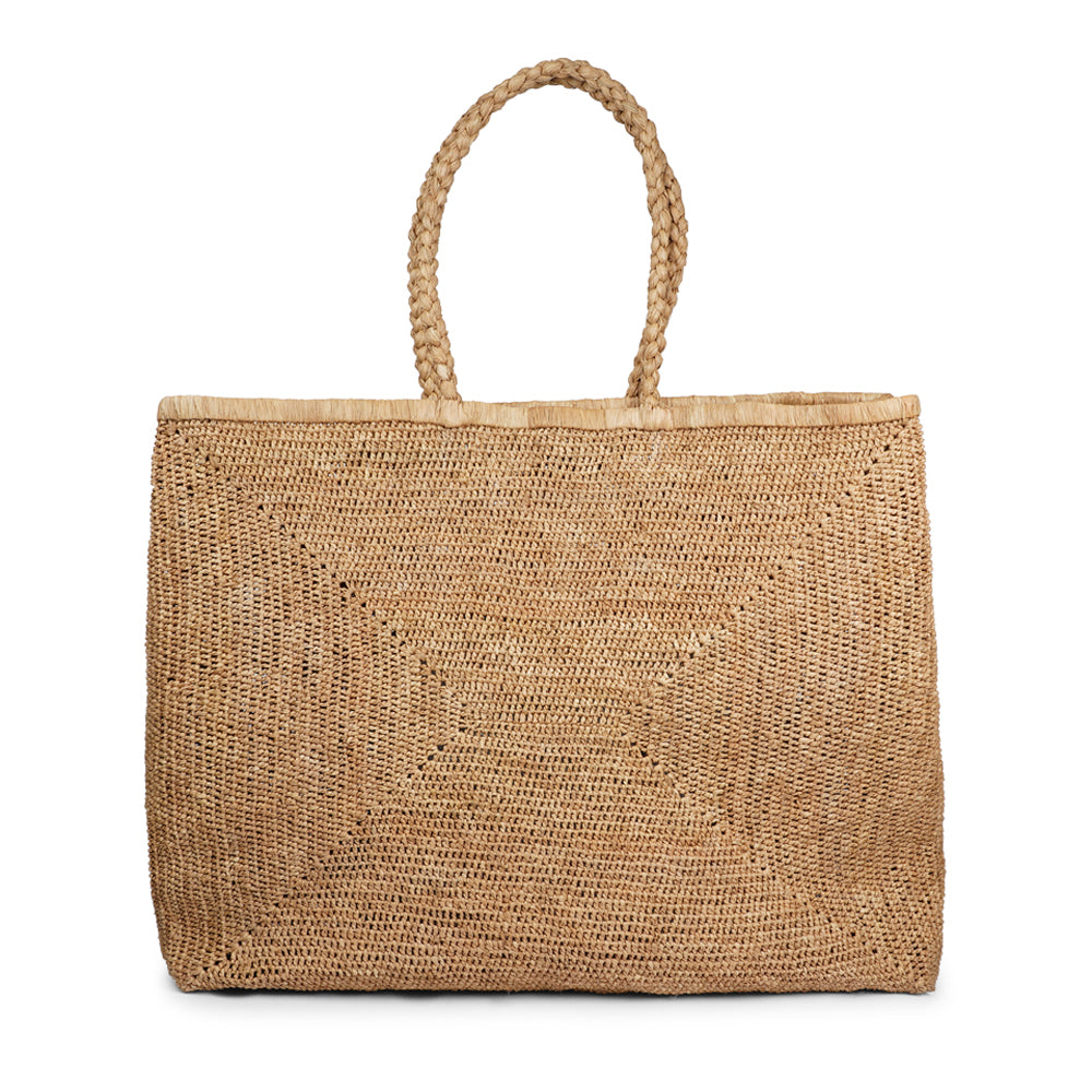 Morselli -  Woven raffia tote bag