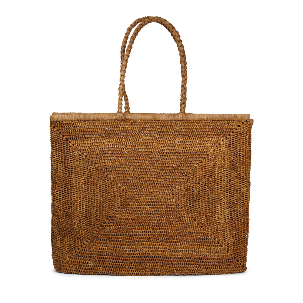 Morselli -  Woven raffia tote bag