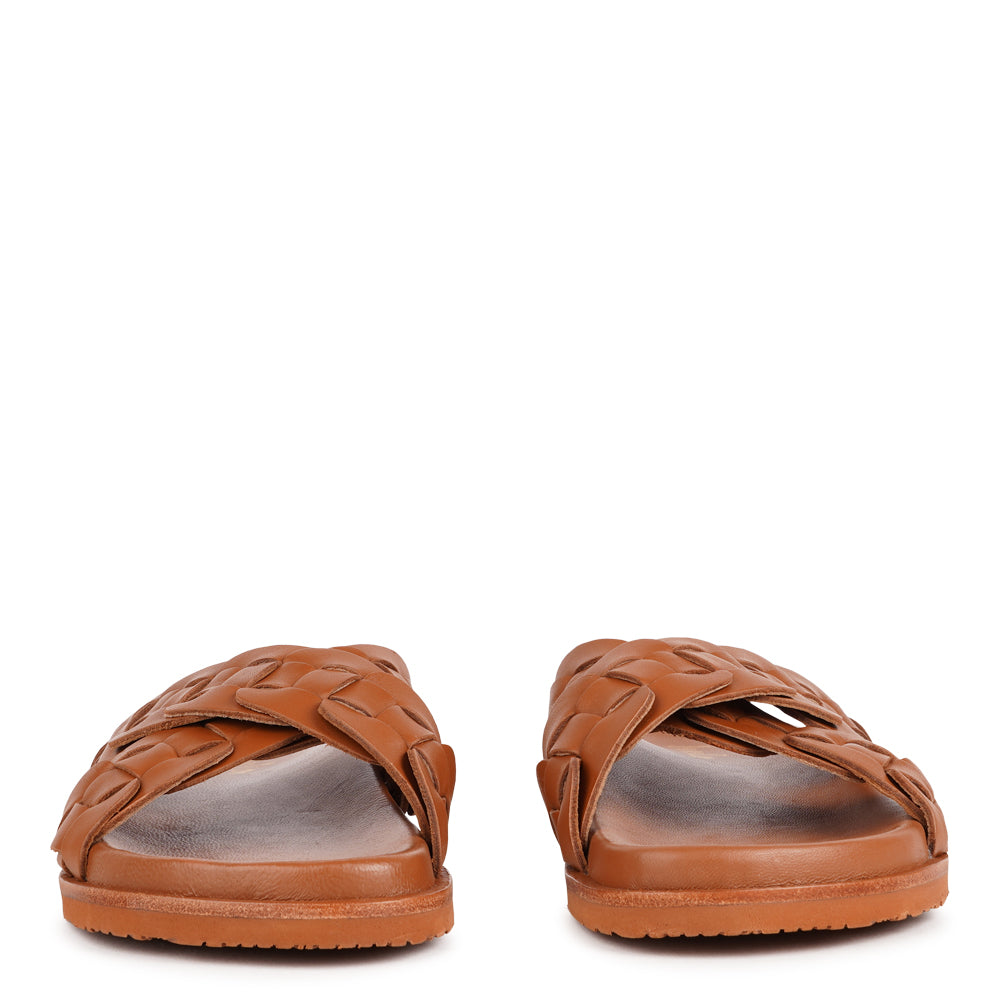 Naples - Crossing straps leather sandals