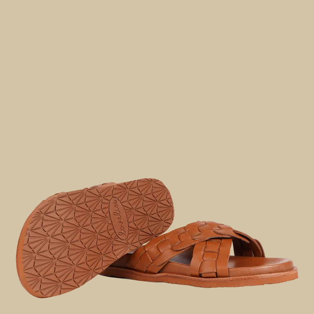 Naples - Crossing straps leather sandals