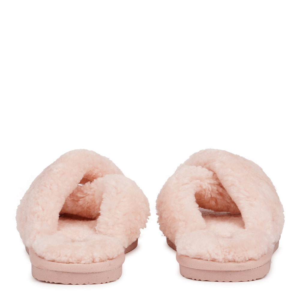 Lovelies Studio - Lovelies shearling slippers are the essence of comfortability. When you’re in the need of surrounding your feet in soft and warm slippers, Lovelies shearling slippers are the answer. With soft and durable soles, warm shearling and a gorgeous design, you’ll never want to wear any other home-shoe to make you feel at ease. When trying on your slippers for the first time, it may feel a little tight across your toes and instep but within an hour or so of wearing