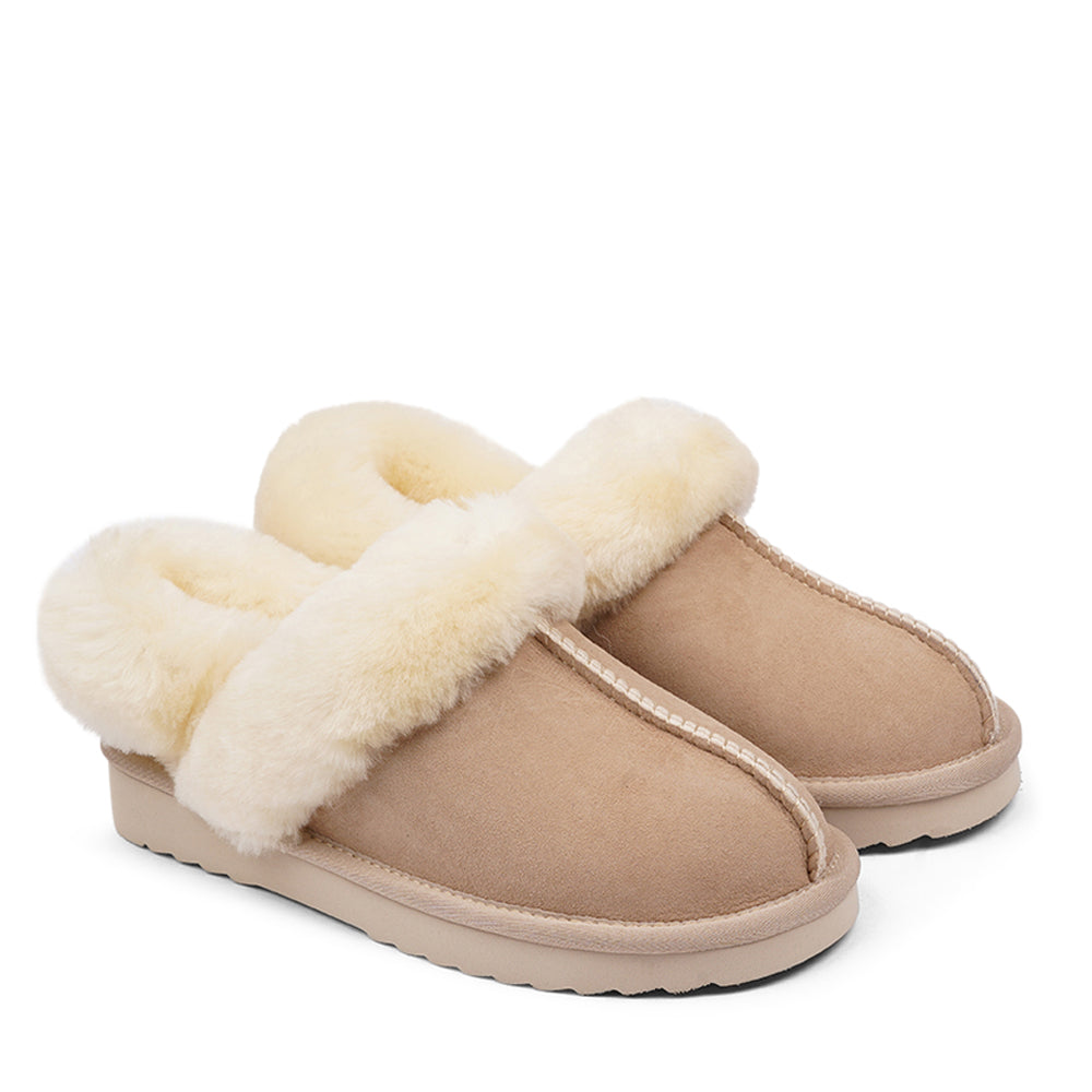 Wrap your feet in warmth and comfort this autumn with our Lovelies shearling mules. Crafted from soft shearling and finished with a durable rubber sole, they combine luxurious coziness with everyday practicality. The detachable heel strap adds versatility, making them perfect for both lounging and stepping outside in style.