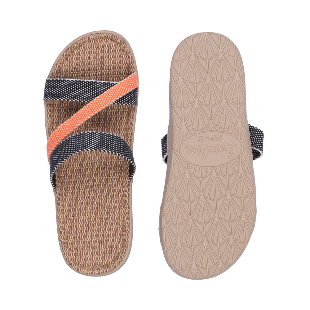 Lovelies Studio - Pongwe sandals - Material: Outsole: Durable Rubber Insole: Soft and shock absorbing rubber Footbed: 100% Natural Jute Extra fine weaving for best comfort Upper: Webbing of woven cotton. 100 % handmade