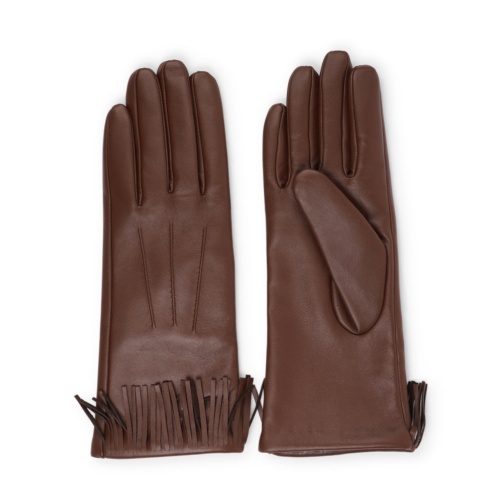 Lovelies Studio - The Pordenone gloves offer a perfect blend of bold style and luxurious comfort. Crafted from premium leather, they feature eye-catching fringe detailing for a unique look.
Lined with soft cashmere, these gloves ensure warmth and elegance, making them a standout accessory for the colder months.